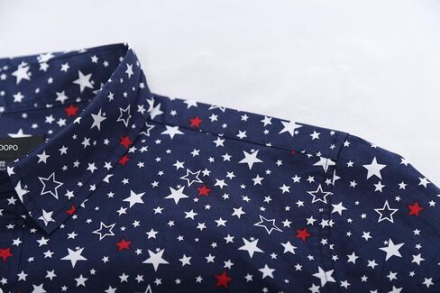 Men's Casual Short Sleeve Printing Pattern Button Down Shirt in Saudi Arabia