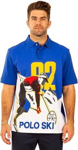 POLO RALPH LAUREN Men's Classic-Fit Graphic Mesh Polo Shirt (Polo Ski, 2XL) in Saudi Arabia