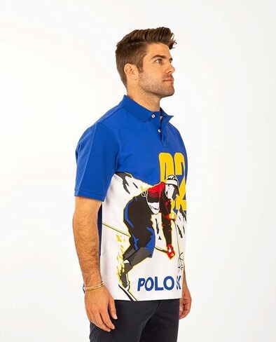 POLO RALPH LAUREN Men's Classic-Fit Graphic Mesh Polo Shirt (Polo Ski, 2XL) in Saudi Arabia