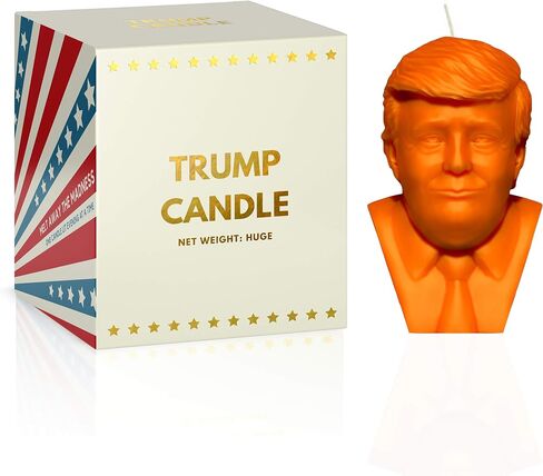 Donald Trump Candle - Orange Scented Candle - Net Weight: Huge - Funny Gag Joke Gift - Gold Embossed Gift Box in Saudi Arabia