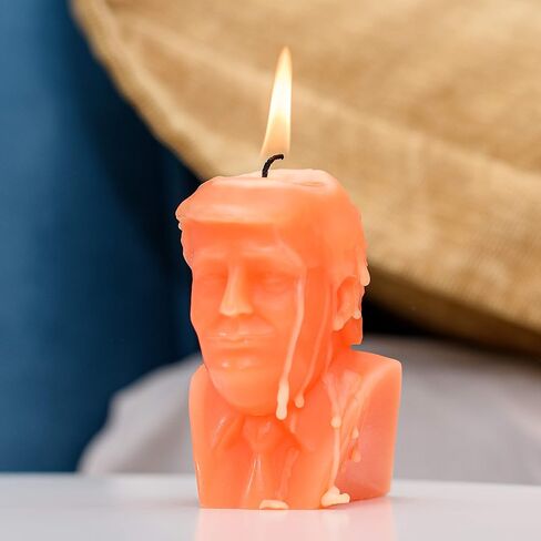 Donald Trump Candle - Orange Scented Candle - Net Weight: Huge - Funny Gag Joke Gift - Gold Embossed Gift Box in Saudi Arabia