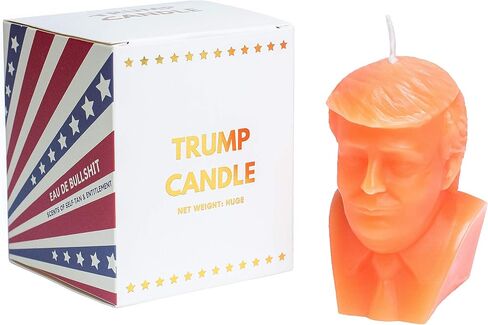 Donald Trump Candle - Orange Scented Candle - Net Weight: Huge - Funny Gag Joke Gift - Gold Embossed Gift Box in Saudi Arabia