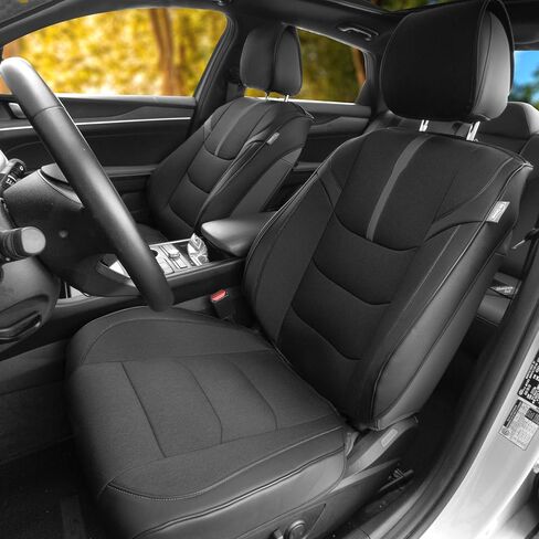 FH Group Front Set Oxford Car Seat Covers for Low Back Car Seats with Removable Headrest, Universal Fit, Airbag Compatible Seat Cover for SUV, Sedan, Van, Blue in Saudi Arabia