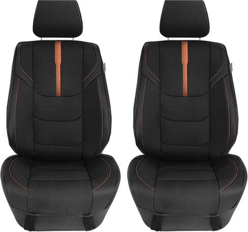 FH Group Front Set Oxford Car Seat Covers for Low Back Car Seats with Removable Headrest, Universal Fit, Airbag Compatible Seat Cover for SUV, Sedan, Van, Blue in Saudi Arabia