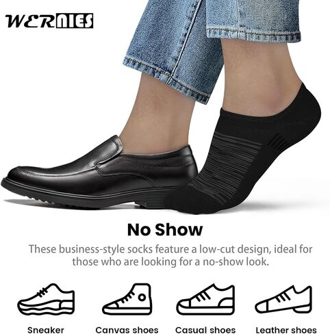 wernies No Show Socks Men 10 Pairs Ankle Low Cut Casual Socks with Non Slip Invisible Socks in Saudi Arabia