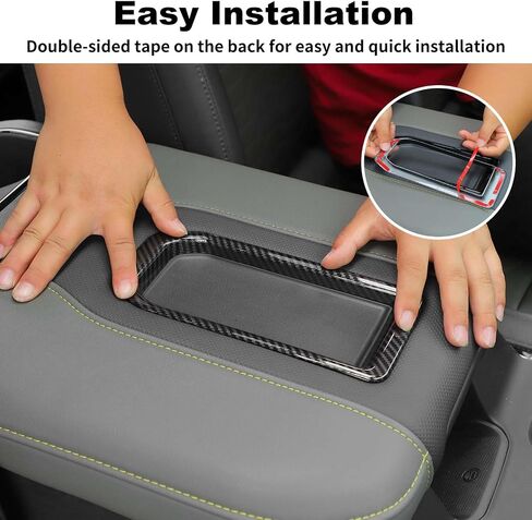 JWWY Armrest Center Console Cover Trim for 2019-2023+ Chevy Silverado GMC Sierra,2020-2023+Suburban,2021-2023+Tahoe GMC Yukon,Carbon Fiber Interior Accessories in Saudi Arabia