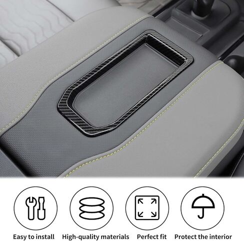 JWWY Armrest Center Console Cover Trim for 2019-2023+ Chevy Silverado GMC Sierra,2020-2023+Suburban,2021-2023+Tahoe GMC Yukon,Carbon Fiber Interior Accessories in Saudi Arabia