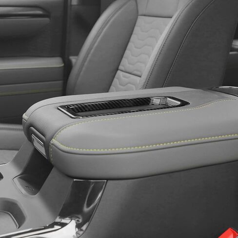 JWWY Armrest Center Console Cover Trim for 2019-2023+ Chevy Silverado GMC Sierra,2020-2023+Suburban,2021-2023+Tahoe GMC Yukon,Carbon Fiber Interior Accessories in Saudi Arabia