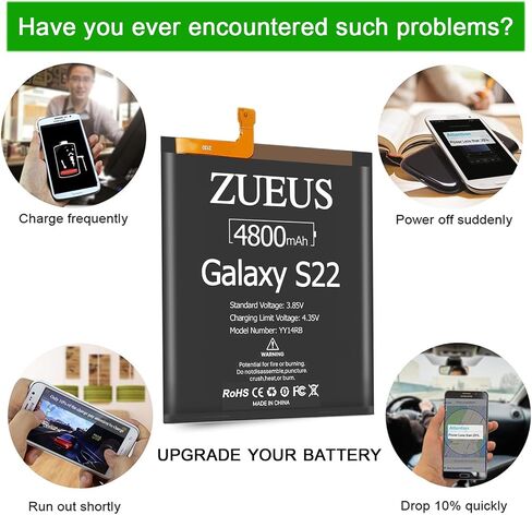 Galaxy S23 Battery, (2024 Upgraded) 5200mAh EB-BS912ABY Li-Polymer Battery Replacement Compatible with Galaxy S23 5G SM-S911B/U/U1/N with Screwdriver Tool Kit in Kuwait