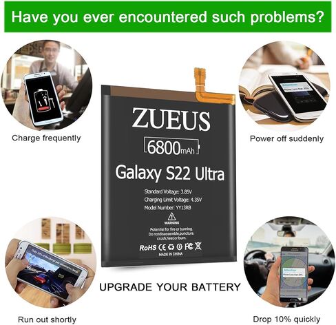 Galaxy S23 Battery, (2024 Upgraded) 5200mAh EB-BS912ABY Li-Polymer Battery Replacement Compatible with Galaxy S23 5G SM-S911B/U/U1/N with Screwdriver Tool Kit in Kuwait