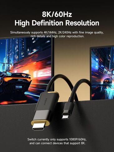 Hagibis Switch Dock for Nintendo Switch & Switch OLED, USB C to HDMI Cable Adapter with 4K@30Hz HDMI, 100W Power Delivery, Type-C to HDMI Adapter for Laptop, Tablet, SteamDeck, ROG Ally (Blue 30Hz) in Kuwait