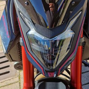 Motorcycle 3D Stickers Compatible with Honda Hornet CB750 2023 Metallic Red. Headlamp Protections from Impact and Scratches. Resin Stickers - Made in Italy