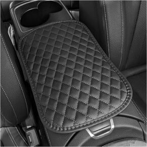 Car Center Console Cover Arm Rest Cover for Car,Waterproof Leather Car Armrest Cover Protects Armrest Box&Car Decorations,Universal Middle Console Cover Car Interior Accessories (Beige)