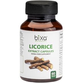 bixa BOTANICAL Licorice Root Extract Glycyrrhizin 25% | 60 Veg Capsules (450mg)