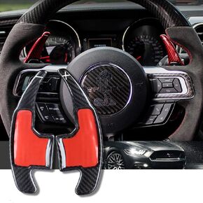For Mustang Paddle Shifter Extensions,For Fingertips More Comfortable Feel While Switching Gears Safe High-end Durable Fashion.For Mustang Carbon Fiber Shift Paddles Mustang 2015-2017(Red)