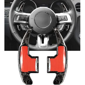 For Mustang Paddle Shifter Extensions,For Fingertips More Comfortable Feel While Switching Gears Safe High-end Durable Fashion.For Mustang Carbon Fiber Shift Paddles Mustang 2015-2017(Red)