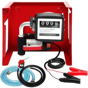 FAHKNS 12V DC 155W Automatic Transfer Fuel Pump Meter Large flow Heavy Duty 10GPM 45L/min