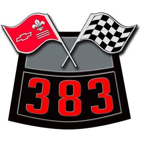 Vinyl Decal Compatible with Chevy Air Cleaner Filter - 383 Flag