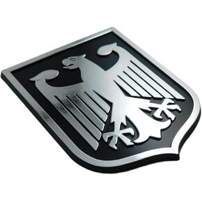 Germany Black Chrome Plastic car Emblem Deutschlanddecal Sticker Crest GBC