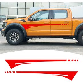 Bilisin Car Body Side Door Stickers Vinyl Sports Racing Stripe Graphic Decals Decoration BI004 for All Cars SUV Truck Off-Road Vehicles Universal Stickers Accessories Black