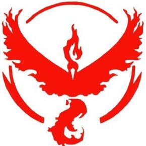 Team Valor Go Decal Vinyl Sticker|Cars Trucks Vans Walls Laptop| RED |5.5 in|CCI471