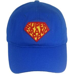 Baseball Cap Super Grandpa Hat 100% Cotton Cap 3D Embroidery Blue