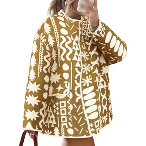 Arssm Womens Geometric Quilted Puffer Jacket Winter Lightweight Cute Jacket Padded Coat Crewneck Printed Outerwear