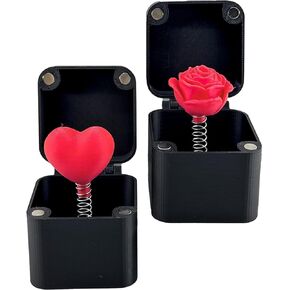 2PCS 3D Printed Rose and Heart in a Box, valentines day surprise box, valentines heart box, valentines gift box for him, valentine's day gift box, valentines gift boxes, valentines day gift box