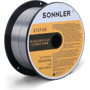 .030 Flux Core Welding Wire, Mig Welding Wire, 2Lbs Low Splatter Mild Steel E71T-GS Wire Compatible With HF Fourney Harbor Welder(3 PACK)