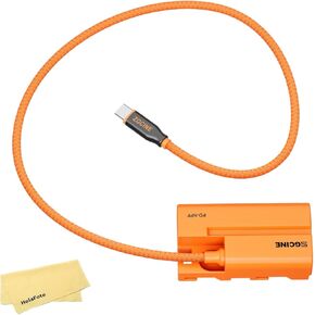 ZGCINE USB-C PD to LPE6 Dummy Battery Cable, 60CM/1.97FT, Replacement for for Canon LP-E6N LPE6 Promaster LP-E6NH Battery