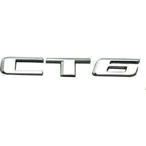 1x CT6 Metal Letter Emblem Nameplate Sport Replacement for CT6 Rear Trunk Decklid Tailgate Letter Badge (Chrome)