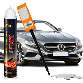 طلاء لمسات نهائية للسيارات، قلم طلاء السيارة الفضي لإصلاح الخدوش، طلاء لمس مزدوج في واحد، حل سريع وسهل لإصلاح الخدوش الطفيفة في السيارة، قلم طلاء اللمس 0.4 أونصة سائلة in Kuwait