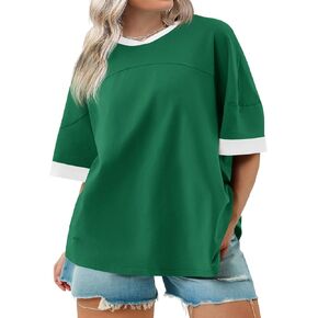 Beautife Womens Plus Size Oversized Tshirt Summer Casual Short Sleeve Crew Neck Tunic Tops Loose Fit Basic Tee