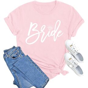 MAIHUN Womens Bride Shirt Team Bride Bridesmaid Tshirt Bachelorette Party Tee Top