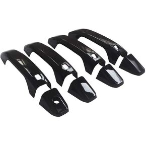 YOUNGERCAR Door Handle Covers for 2014-2024 GMC Sierra/Chevy Silverado / 2015-2024 Chevy Tahoe/Suburban/GMC Yukon Gloss Black ABS W/4 Smart Keyhole No Passenger Keyhole