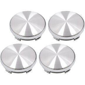 uxcell 4pcs 60mm Dia 5 Lugs Car Tyre Wheel Center Hub Caps with Silver Tone Emblem Sticker Universal Plastic Replacement