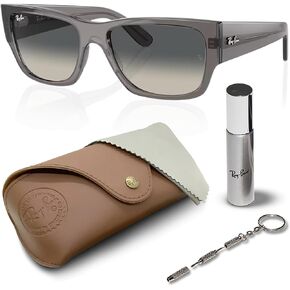 Ray-Ban RB0947S Carlos Rectangle Shape Sunglasses for Men and Women With Eyewear Kit Bundle - Timeless Classic Sunglasses