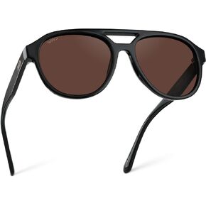 WearMe Pro Rounded Retro Aviator Sunglasses for Men and Women - Polarized Lenses, Double Bridge Design