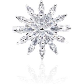Christmas Rings for Women Snowflake Open Eternity Ring Cubic Zirconia Ring Adjustable Holiday Party Rings Christmas Trinkets Christmas Jewelry for Her