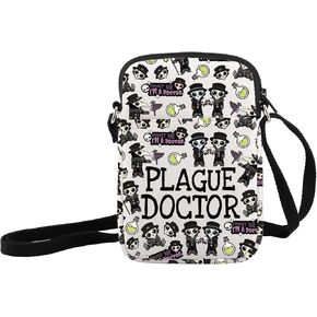 JXGZSO Plague Doctor Cryptid Crossbody Bag Cryptozoology Gift Cryptid Creature Gift Mythical Plague Doctor Shoulder Bag
