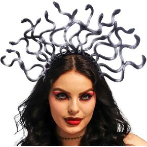 DRESBE Medusa Headpiece Snake Costume Headband Halloween Cosplay Party Hair Accessories for Women