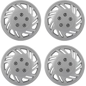 SCITOO 14" Silver Hubcaps, 4-Pack, Upgrades car, Truck, SUV Appearance, Durable & Sleek