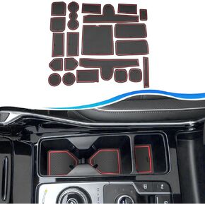 SXCY for 2021-2025 Kia Sorento Accessories Cup Holder Inserts Liner 2024 2025 Sorento Door Slot Mats 2025 Sorento Accessories Center Console Liners (7-Passenger Seats Only for LX/S Trim) (White)