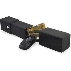 Hidey-Hitch Hidden Key Storage Inside Trailer Hitch Receiver, Secret Recessed Sturdy and Secure Storage for Key Fobs and Money
