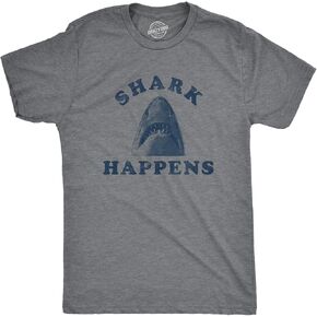 Funny Shark T Shirts for Men Jaws Shirts for Guys Funny Graphic Tees for Shark Week