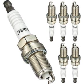 5358 Iridium Spark Plugs 6 Pack Compatible with Dodge Nitro Dakota Ram 1500 Honda Accord BMW X5 MDX TL Jeep Mitsubishi Mazda 2.3L 2.5L 3.0L 3.2L 3.5L 3.7 L6 V6 for ZFR6FIX-11 6441