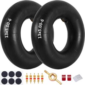 13x5.00-6 5.00-6 Inner Tube with Straight Valve Stemfor Compatible Go Kart, ATV, Snow Blowers, Lawn Mowers
