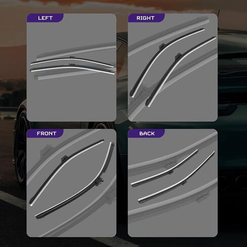 مجموعة شفرات ممسحة الزجاج الأمامي متوافقة مع مرسيدس بنز W222 V222 X222 S300 S320 S350 S400 S450 S500 S550 S560 S600 S650 S63 S65 AMG ممسحات الزجاج الأمامي استبدال 2228201145، A2228201145، 572320 in Kuwait