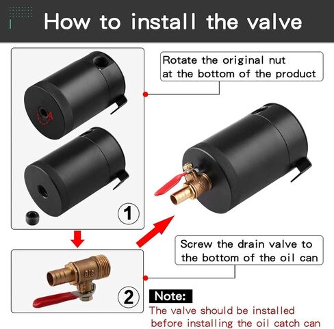 علبة التقاط الزيت ذات 3 منافذ ذات 3 منافذ من Sporacingrts + صمام تصريف الزيت 0.41 بوصة 10.3 مم in Kuwait