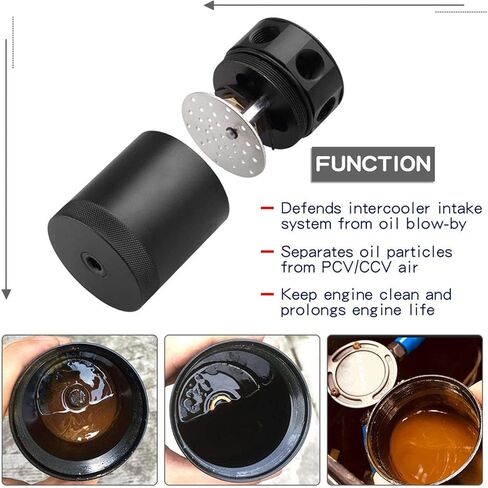 علبة التقاط الزيت ذات 3 منافذ ذات 3 منافذ من Sporacingrts + صمام تصريف الزيت 0.41 بوصة 10.3 مم in Kuwait